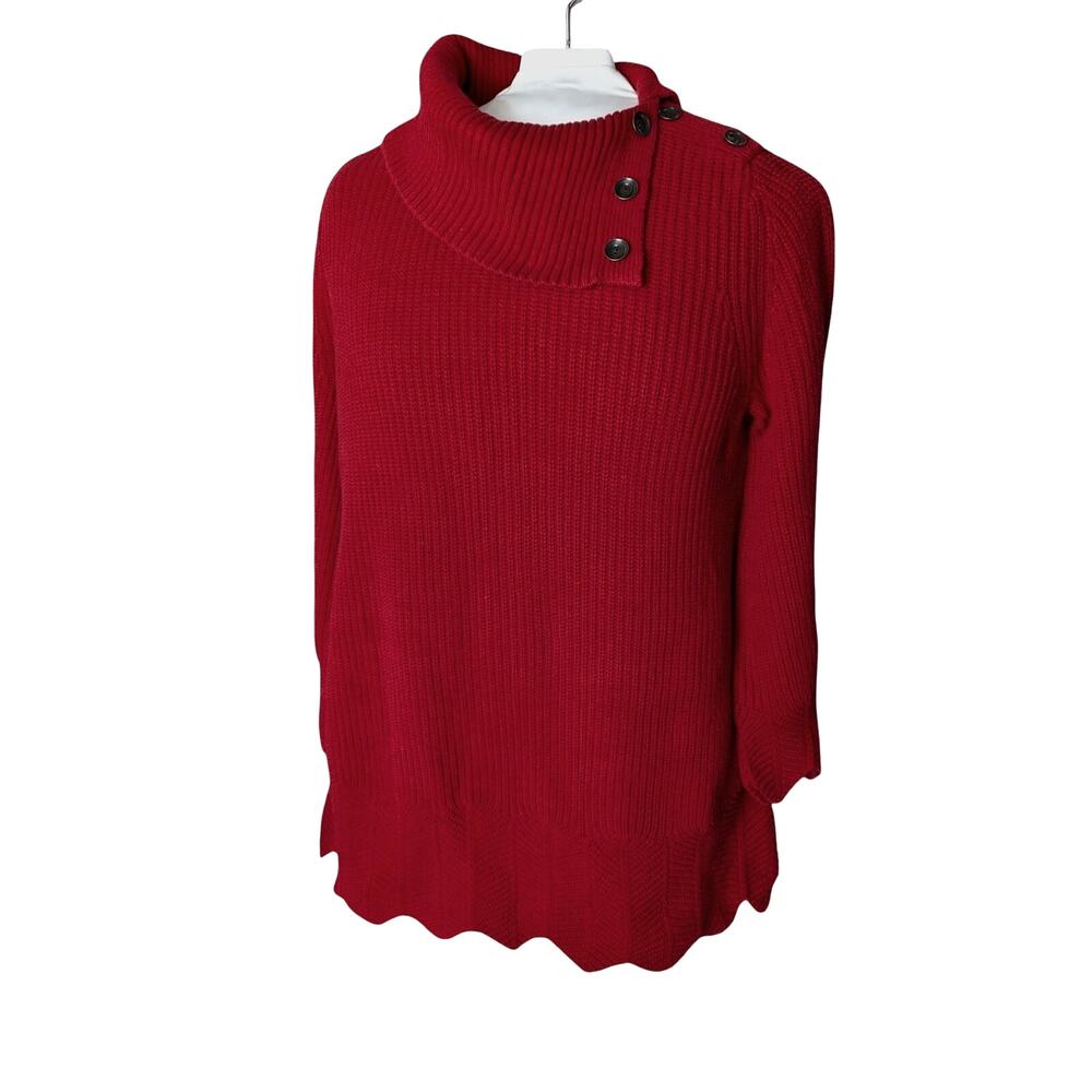 Style & co sweater XL Tunic  pointelle ribbed knit Bust 43"C back 31" sleeve 25"